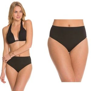 Sunsets “The High Road” Full Coverage & High Waisted Bikini Bottom in Black